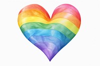 Heart shape LGBTQ sign backgrounds rainbow white background. 