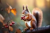 Red squirrel sit animal rodent mammal. 