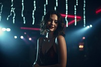 A happy elegant girl clubbing portrait lighting. AI generated Image by rawpixel.