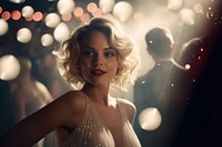 A happy elegant girl portrait lighting fashion. AI generated Image by rawpixel.