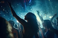 A happy elegant girls party nightclub clubbing. AI generated Image by rawpixel.
