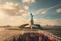 Tourism ferry statue sculpture. 