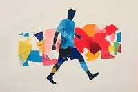 Soccer art abstract painting. 