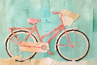 Ripped paper collage a bicycle art vehicle. AI generated Image by rawpixel.