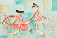 Ripped paper collage a bicycle art vehicle. AI generated Image by rawpixel.