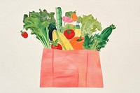 Grocery bag vegetable plant food. AI generated Image by rawpixel.