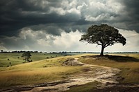 Savanna grassland savanna landscape. 