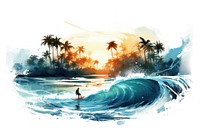 Summer surfing outdoors nature sports. AI generated Image by rawpixel.
