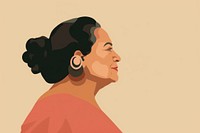 Mature woman portrait earring adult. AI generated Image by rawpixel.