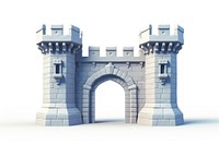 Castle architecture gate white background. AI generated Image by rawpixel.