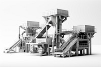 Factory architecture white background technology. AI generated Image by rawpixel.