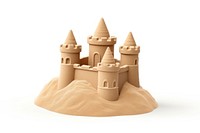 Castle sand white background representation. AI generated Image by rawpixel.
