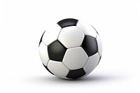 Football ball sports soccer white background. 