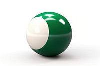 Snooker ball sphere white background eight-ball. 