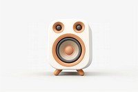 Speaker electronics white background loudspeaker. 