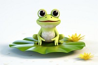 Frog amphibian wildlife cartoon. 