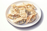 Wonton dumpling pasta plate. 