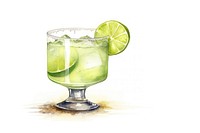 Margarita cocktail glass mojito drink. 