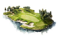 Golf course outdoors sports water. AI generated Image by rawpixel.