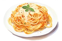 Spaghetti plate pasta food. 