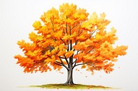 Tree maple leaf painting. AI generated Image by rawpixel.
