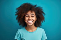 Happy diverse portrait african smile blue head. AI generated Image by rawpixel.