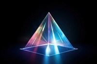 Abstract rainbow prism, black background, 