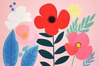 Flower art painting pattern. AI generated Image by rawpixel.