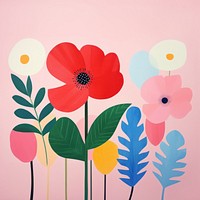 Flower art painting plant. AI generated Image by rawpixel.