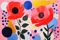 Flower art abstract painting. AI generated Image by rawpixel.