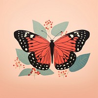 Butterfly animal insect plant. AI generated Image by rawpixel.