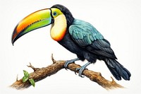 Toco toucan bird drawing animal. AI generated Image by rawpixel.