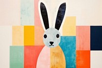 Simple rabbit art painting representation. 