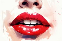 Lip lipstick drawing cosmetics. 