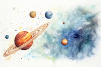 Solar system astronomy universe drawing. 