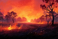 Wildfire wildfire outdoors nature. AI generated Image by rawpixel.