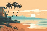 Seaside landscape outdoors nature. AI generated Image by rawpixel.