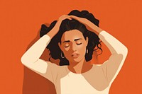 Woman having headache portrait adult disappointment. AI generated Image by rawpixel.