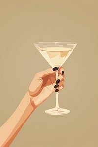 Women hands holding martini cocktail drink glass cosmopolitan. AI generated Image by rawpixel.