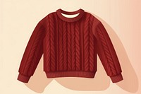 Knitted maroon sweater sweatshirt coathanger technology.