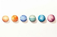 Solar system order white background confectionery arrangement. AI generated Image by rawpixel.