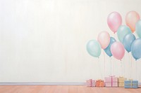 Birthday backdrop balloon party pastel colored. AI generated Image by rawpixel.