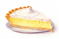 Kie lemon pie food dessert cream. AI generated Image by rawpixel.