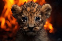 Baby lion wildlife animal mammal. AI generated Image by rawpixel.