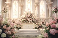 Funeral service altar architecture building. AI generated Image by rawpixel.