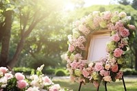 Funeral service flower wreath tranquility. AI generated Image by rawpixel.