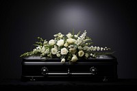 Funeral service flower coffin plant. AI generated Image by rawpixel.