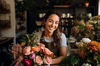 Florist flower smiling smile. 