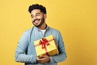 Latin man smiling yellow adult. 