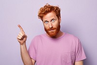 Bearded man portrait redhead t-shirt. 